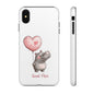 Cute Hippo Phone Case - Good Vibes Design, Animal Lover Gift, Fun Accessory, Birthday Present, Phone Accessories