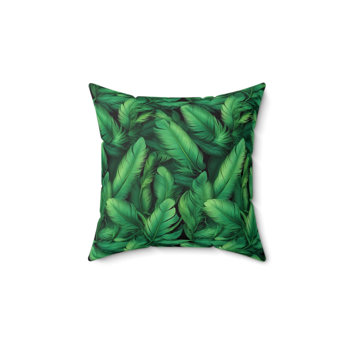 Tropical Leaf Pillow, Green Botanical Cushion, Home Decor, Boho Accent, Gift for Nature Lovers, Living Room Soft Furnishings