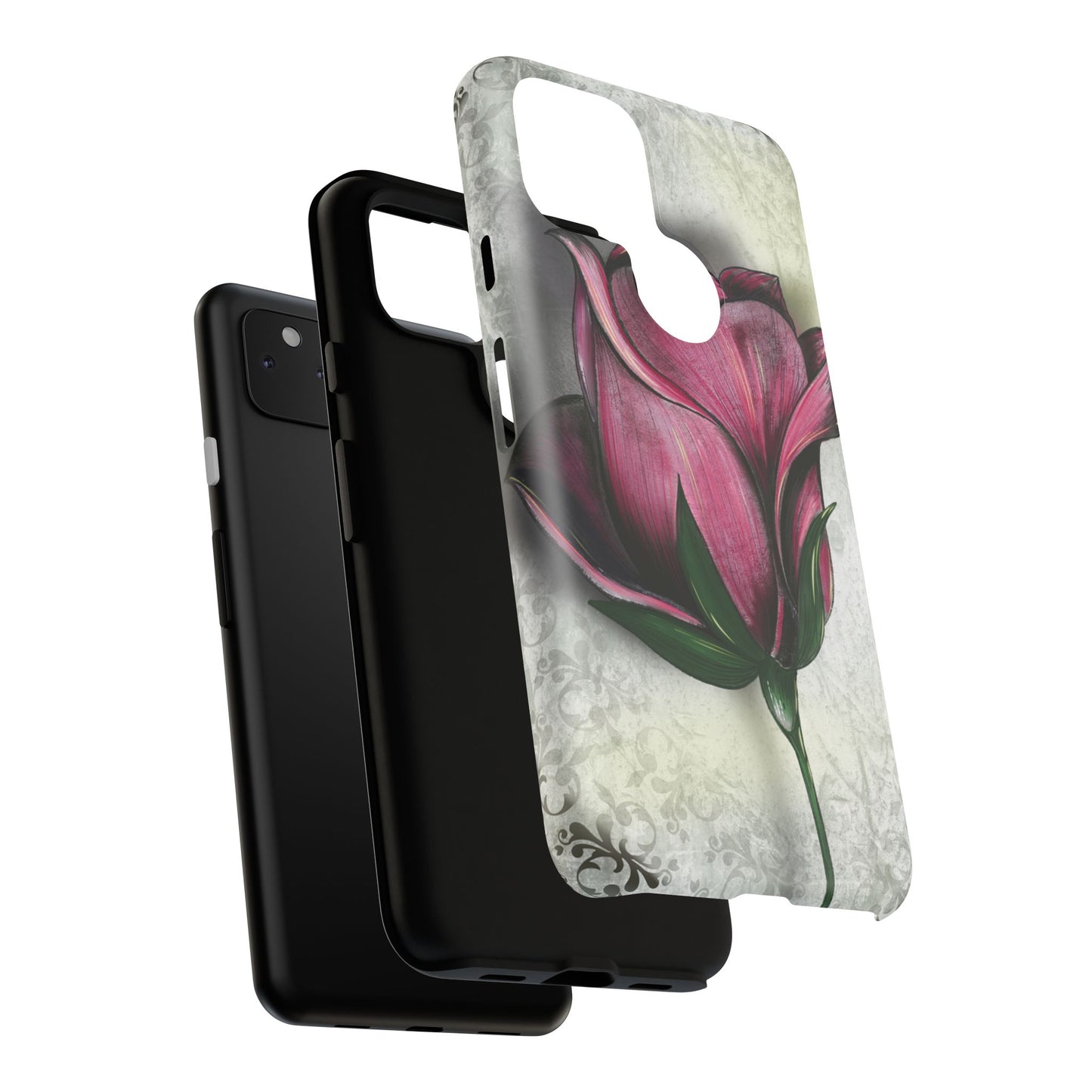 Rose Phone Case – Tough Cases, Floral Phone Cover, Gift for Her, Minimalist Design, Nature Lover's Accessory, Birthday Gift Idea