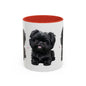 Cute Pug Accent Coffee Mug, Pet Lover Gift, Coffee Cup, Dog Mom Mug, Black Dog Ceramic Mug