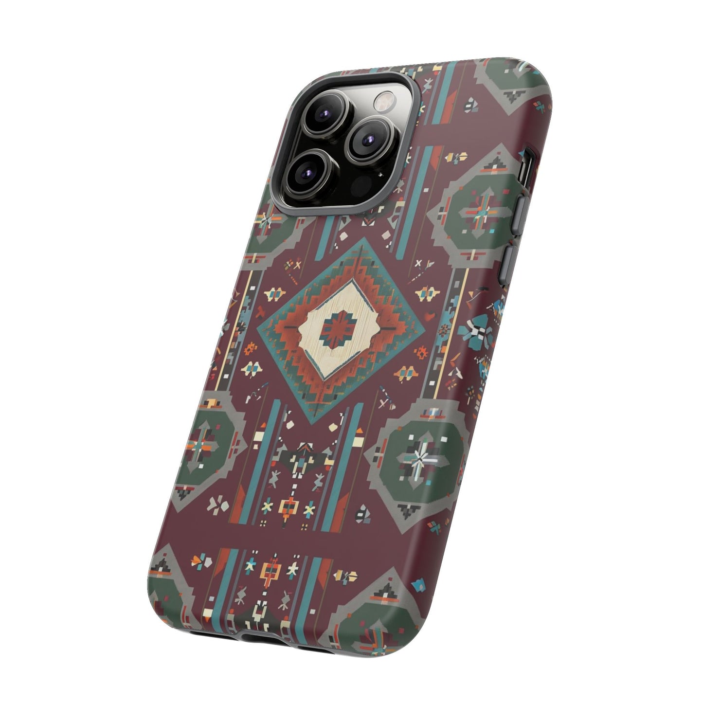 Tribal Pattern Phone Case - Boho Chic, Tough Durable Cover, Stylish Tech Accessory, Gift for Him/Her, Festival Essentials