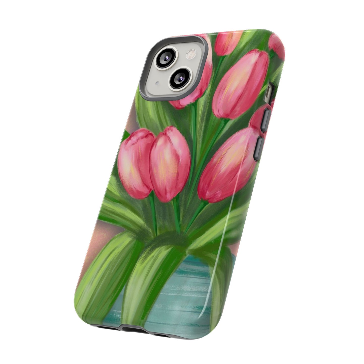 Floral Phone Case with Vibrant Tulips - Tough Cases for Garden Lovers, Spring Gifts, Nature Enthusiasts, Unique Gadget Accessories, [...]