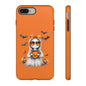 Halloween Ghost Phone Case, Cute Cat Ghost Case, Autumn Phone Cover, Spooky Season Gift, Trick or Treat Case