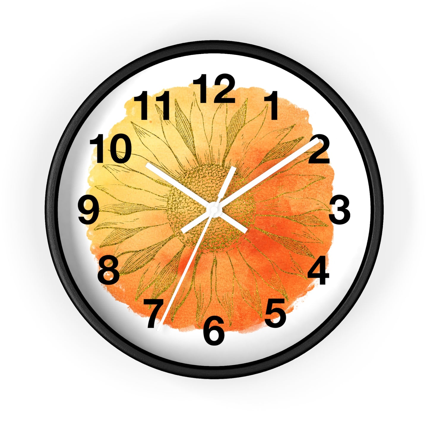 Sunflower Wall Clock, Rustic Home Decor, Floral Clock, Boho Wall Art, Gift for Garden Lovers, Housewarming Gift