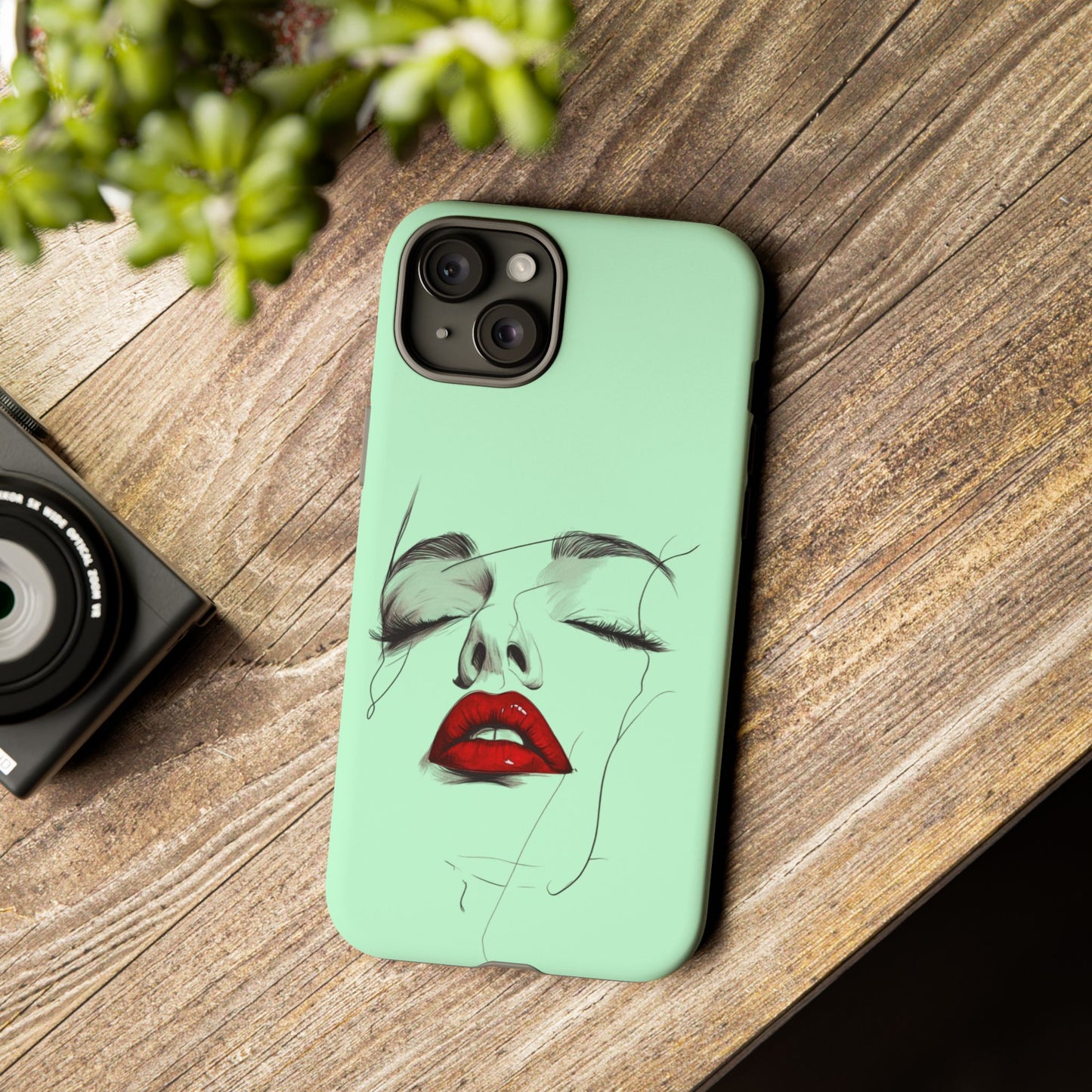Stylish Phone Case, Artistic Phone Cover, Trendy Tech Accessory, Unique Cell Phone Protector, Gift for Her, Modern Aesthetic