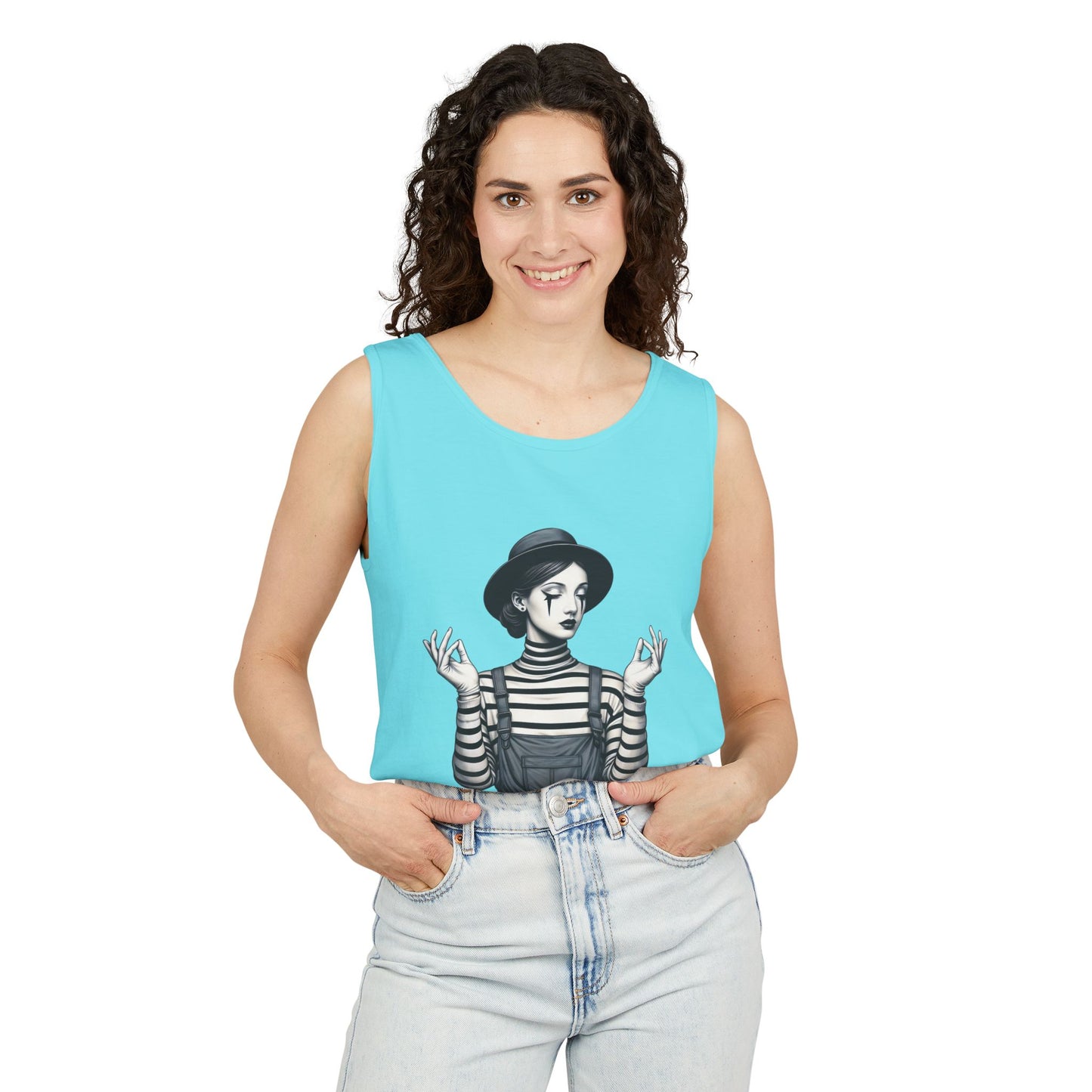 Bohemian Chic Tank Top with Artistic Print, Casual Summer Wear