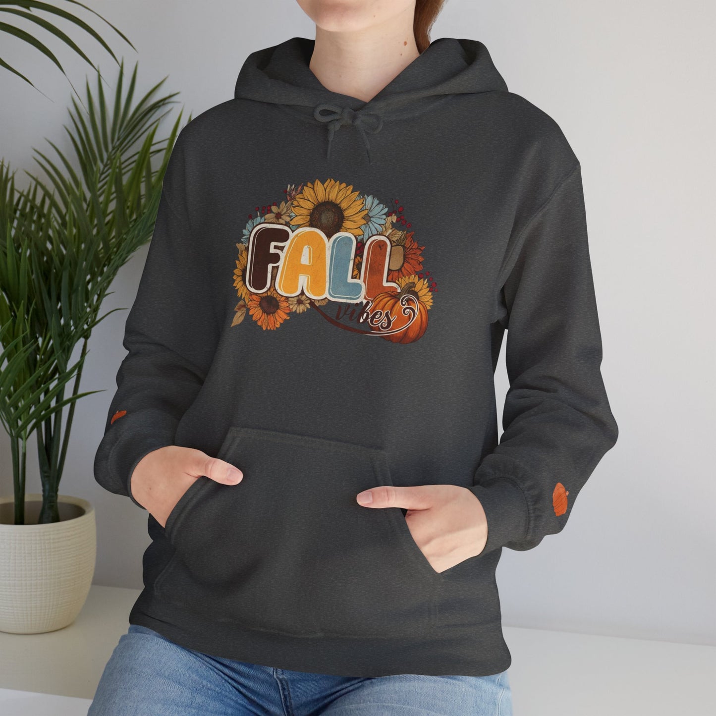 Cozy Fall Vibes Hoodie, Unisex Sweatshirt for Autumn, Pumpkin Design, Perfect for Thanksgiving, Gift for Friends, Seasonal Wear