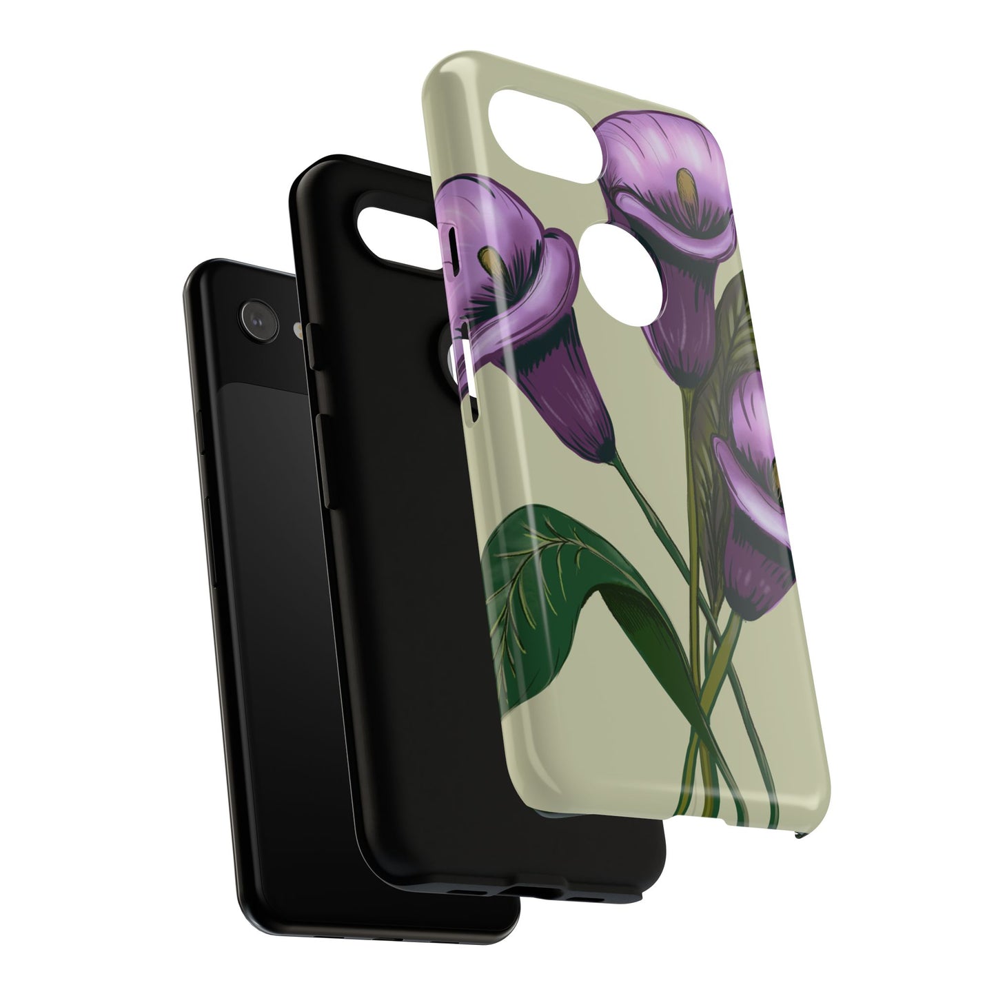 Floral Phone Case - Tough Cases, Purple Flower Design, Cell Phone Accessories, Gift for Her, Nature Lover Essentials