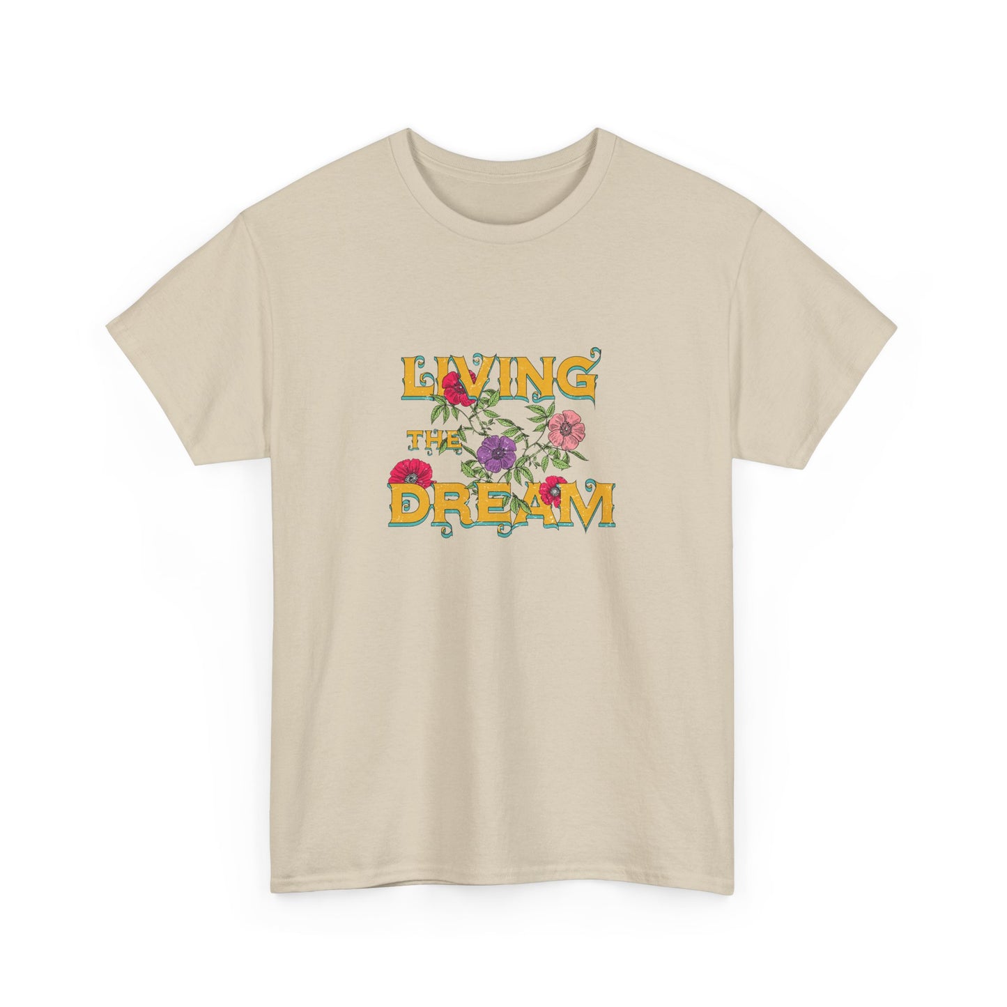 Living the Dream Floral Tee, Unisex Cotton T-Shirt, Inspirational Gift, Casual Everyday Wear, Flower Graphic Shirt, Summer Wardrobe [...]