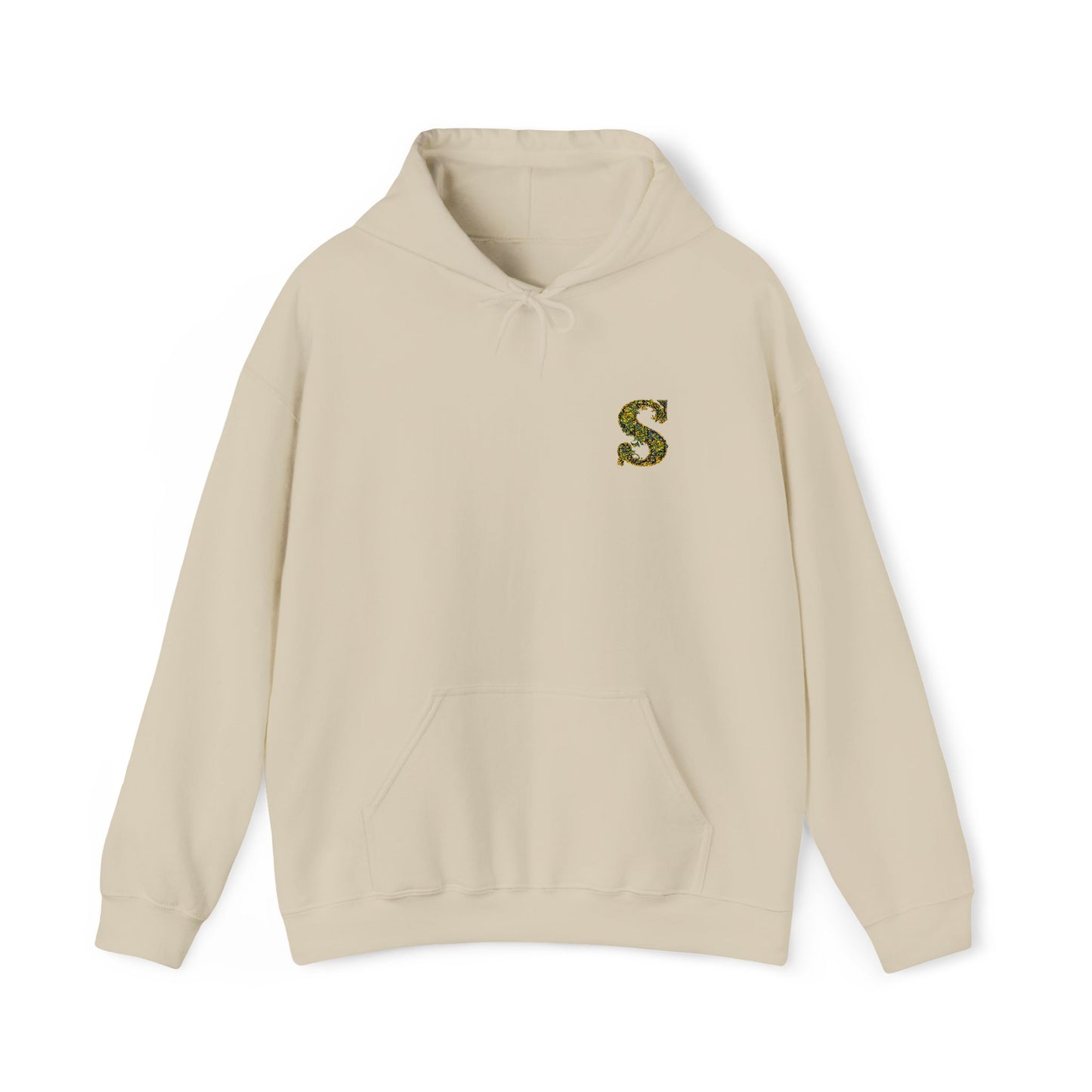 Floral S Initial Hoodie — Monogrammed Flower Letter Sweatshirt