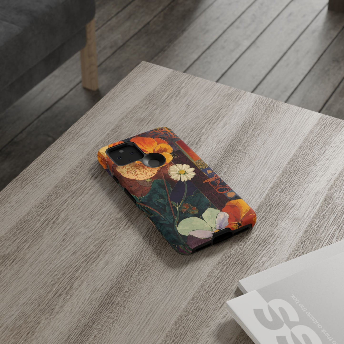 Floral Pansy Tough Phone Case — Vintage Botanical Protection