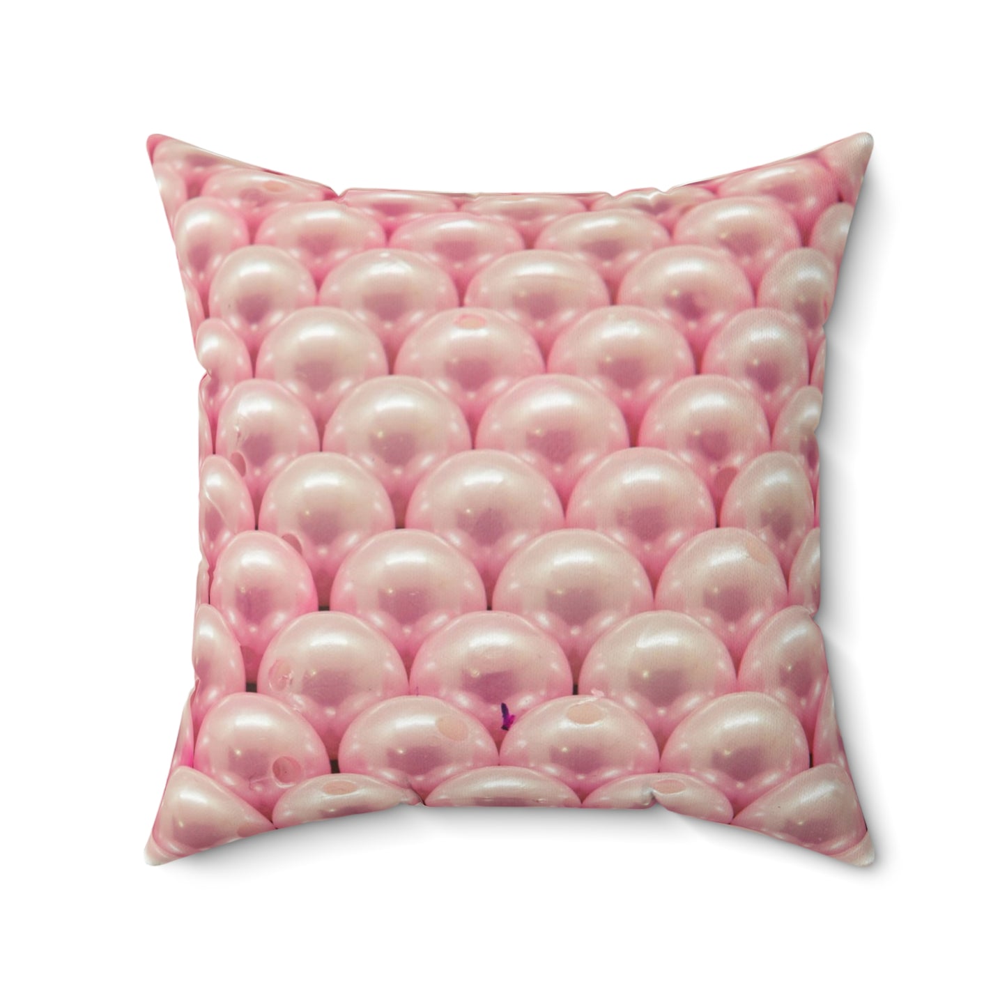 Pink Pearl Patterned Square Pillow, Decorative Cushion, Home Decor, Gift for Her, Soft Furniture Accent, Cozy Vibes