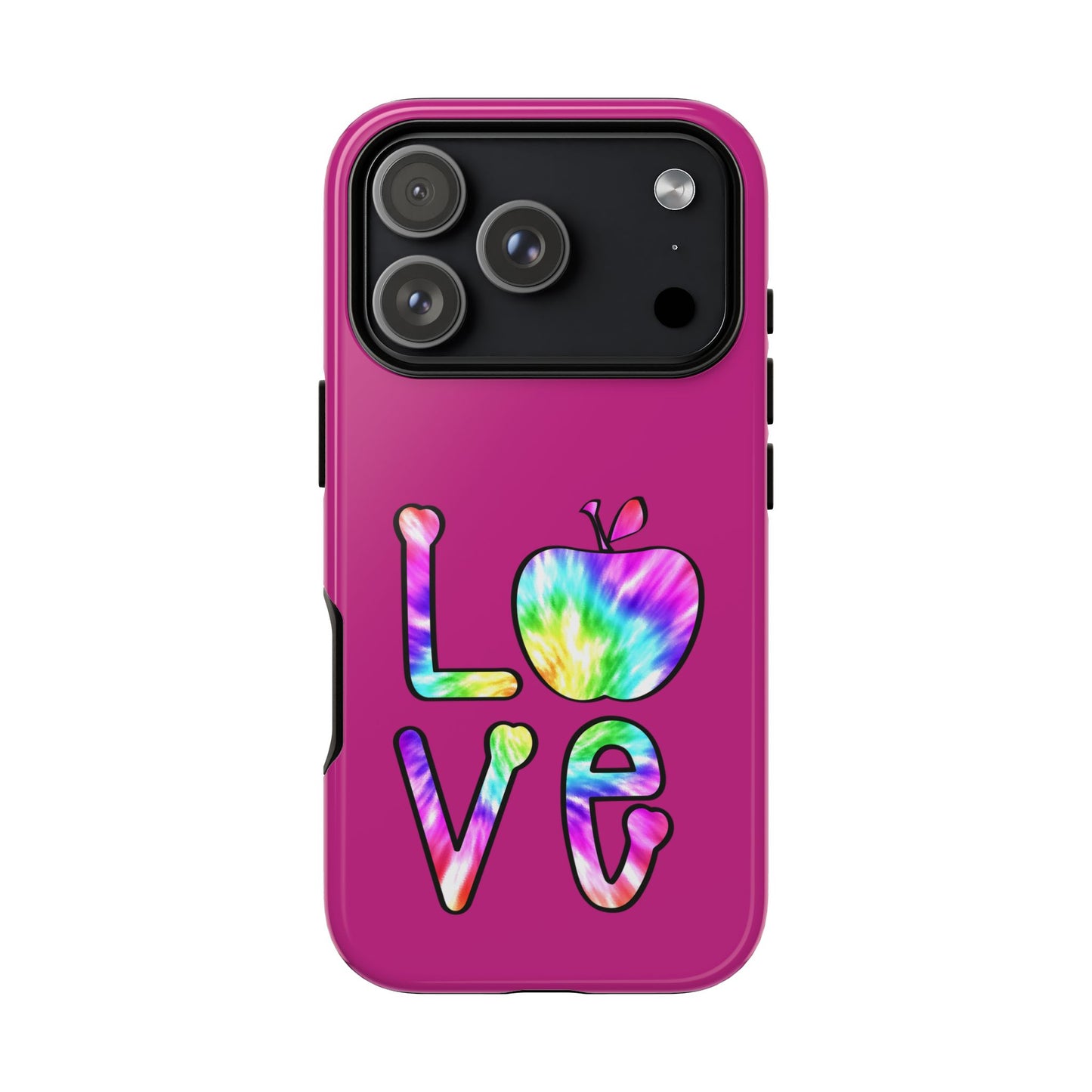 Colorful Love Phone Case, Tough Cases for iPhone, Cute Phone Accessory, Gift for Her, Summer Vibe Phone Cover