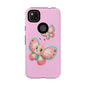 Cute Butterfly Phone Case, Tough Phone Cover, Girly Phone Accessory, Unique Gift for Her, Kids Phone Case, Floral Design Case
