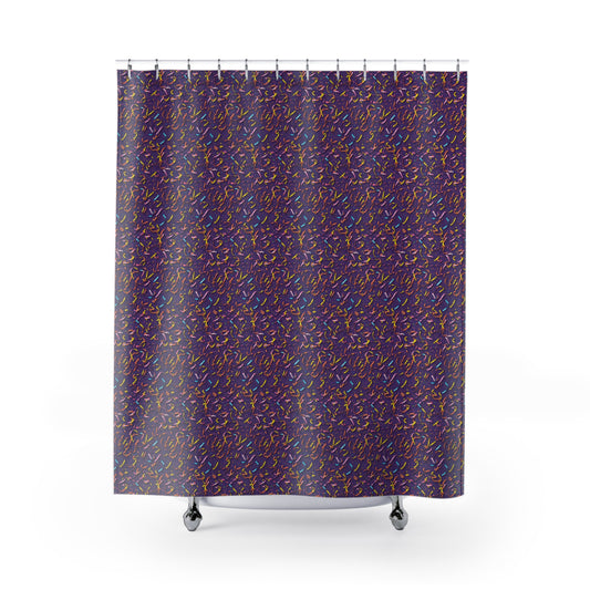 Colorful Abstract Shower Curtain | Vibrant Bathroom Decor, Unique Gift for Home, Modern Design, Fun Bathroom Accessory