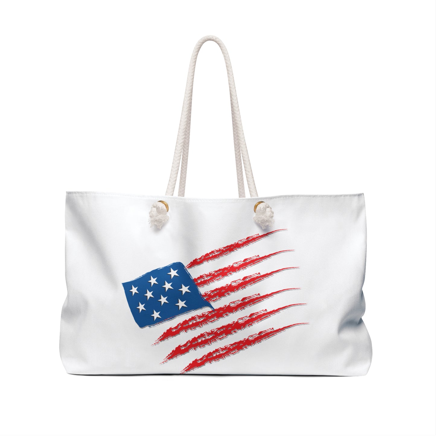Patriotic Weekender Bag - Perfect for Travel, Picnics, and Independence Day Celebrations, USA Flag Tote, Beach Bag, Summer Adventure Bag