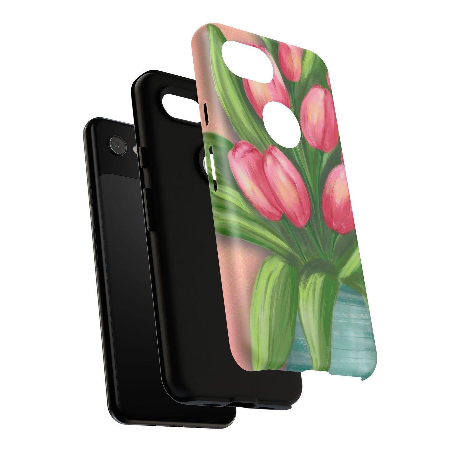 Floral Phone Case with Vibrant Tulips - Tough Cases for Garden Lovers, Spring Gifts, Nature Enthusiasts, Unique Gadget Accessories, [...]