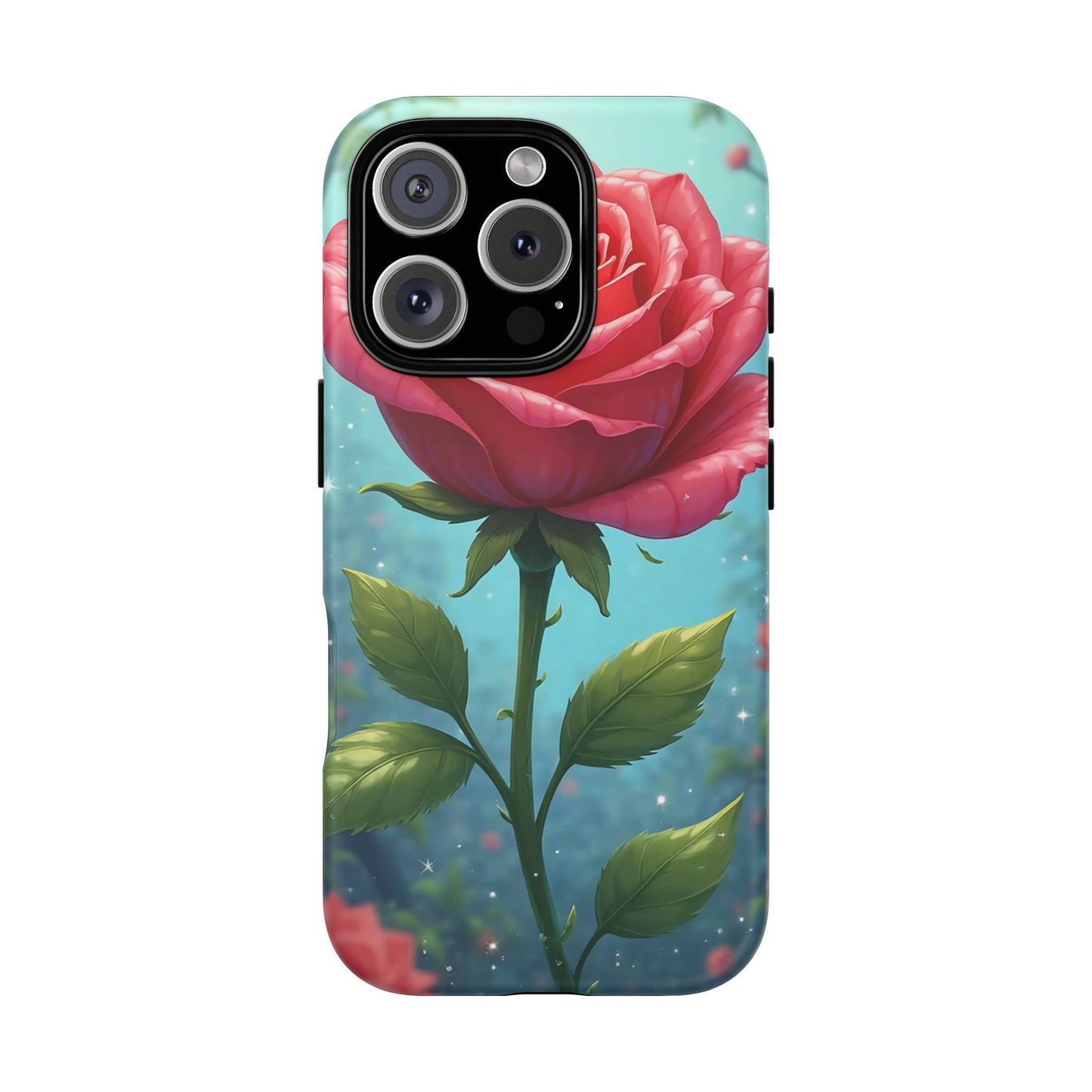 Floral Phone Case, Tough Cases with Elegant Rose Design, Stylish iPhone Cover, Rose Flower Gift for Nature Lovers, Unique Mobile Accessories
