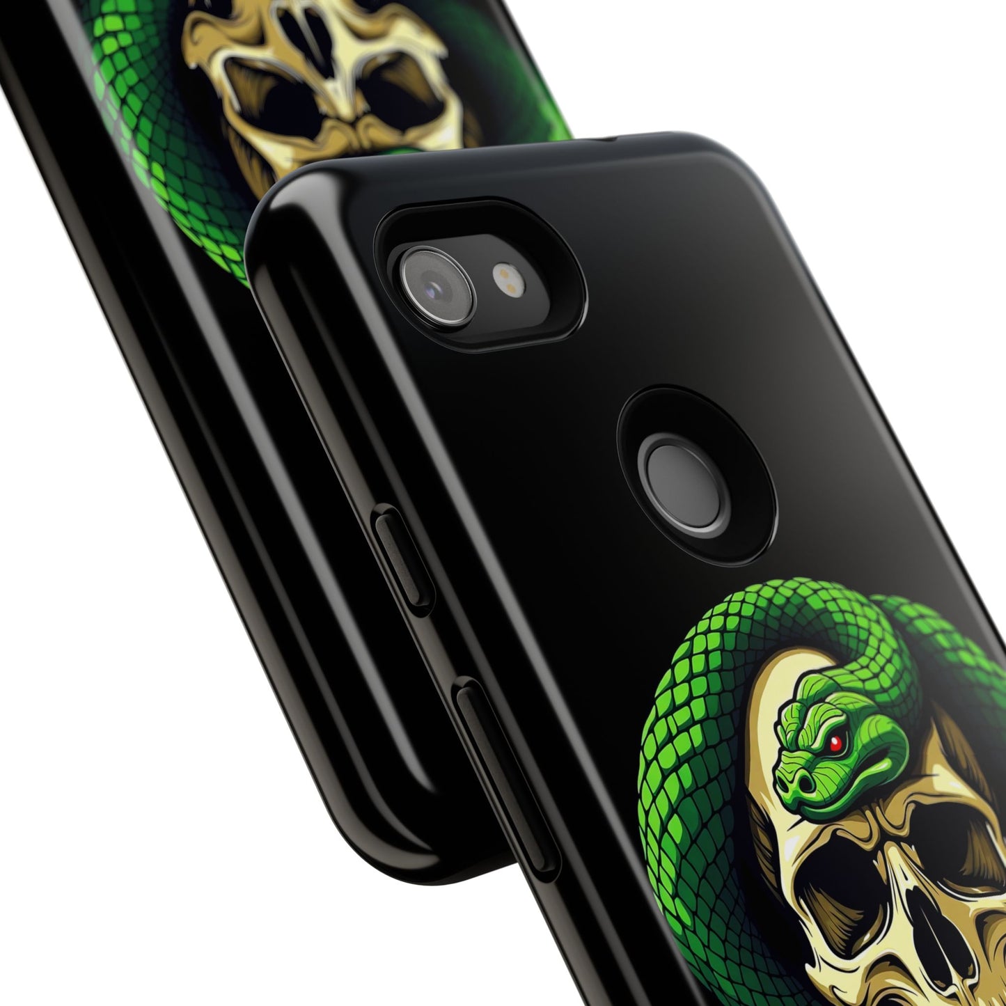 Skull & Snake Phone Case | Tough Cases, Protective Cover, Edgy Phone Accessories, Gothic Gift, Halloween Decor
