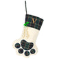 Pet Cat Dog Claw Christmas Stocking - Letter V