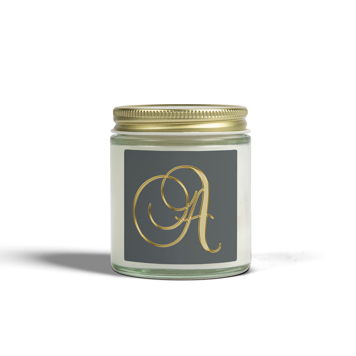 Monogram 'A' Coconut Apricot Scented Candle (4oz/9oz)