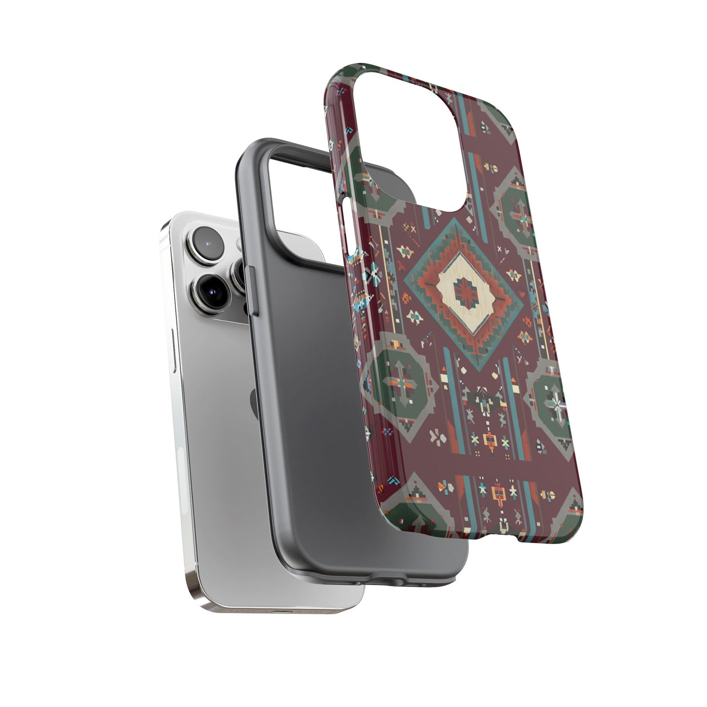 Tribal Pattern Phone Case - Boho Chic, Tough Durable Cover, Stylish Tech Accessory, Gift for Him/Her, Festival Essentials