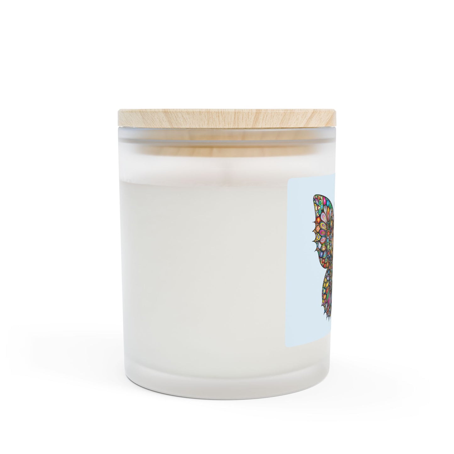 Butterfly Bloom Frosted Glass Candle - 11oz Artisan Aromatherapy