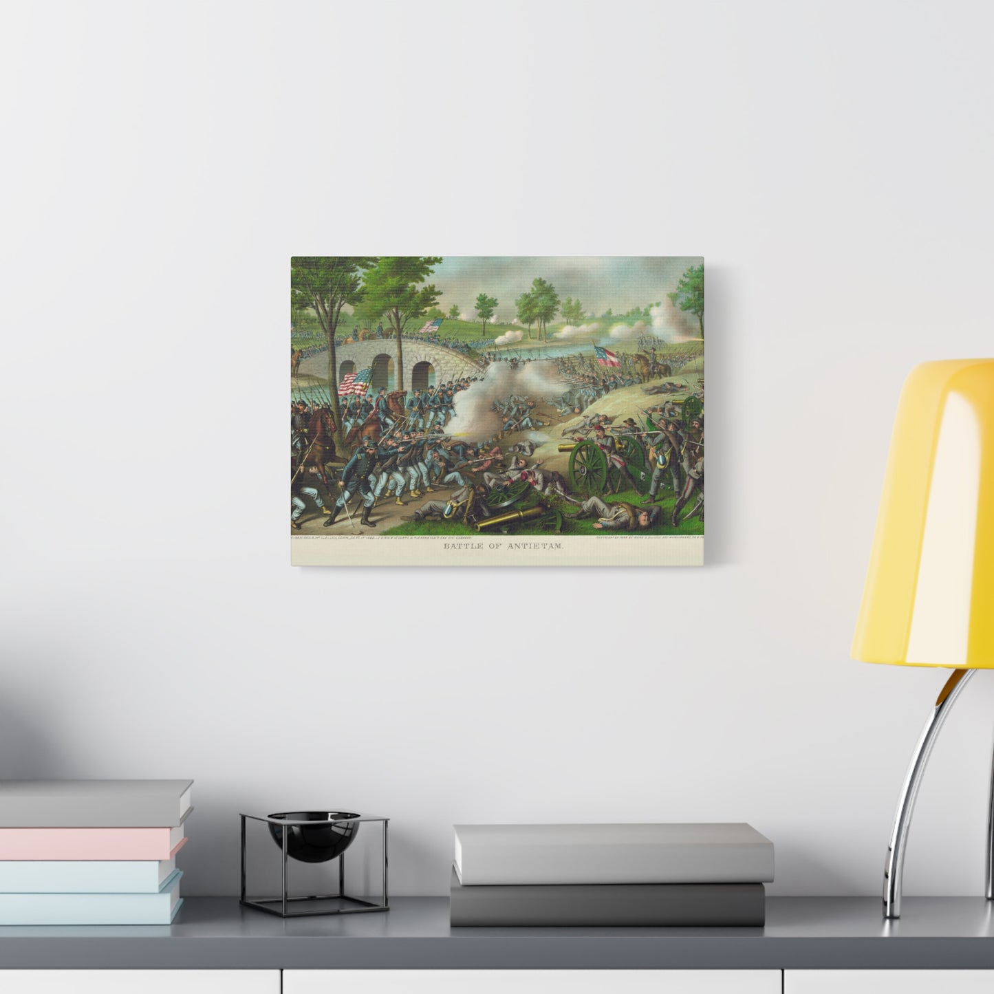 Antietam Battle Canvas Print — Civil War Historical Wall Art (Matte Stretched)