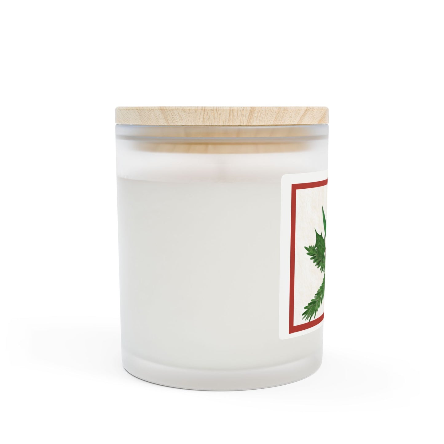 Holiday Botanical Candle - 11oz Frosted Glass, Christmas Decor, Eco-Friendly Gift, Aromatherapy Candle, Home Fragrance