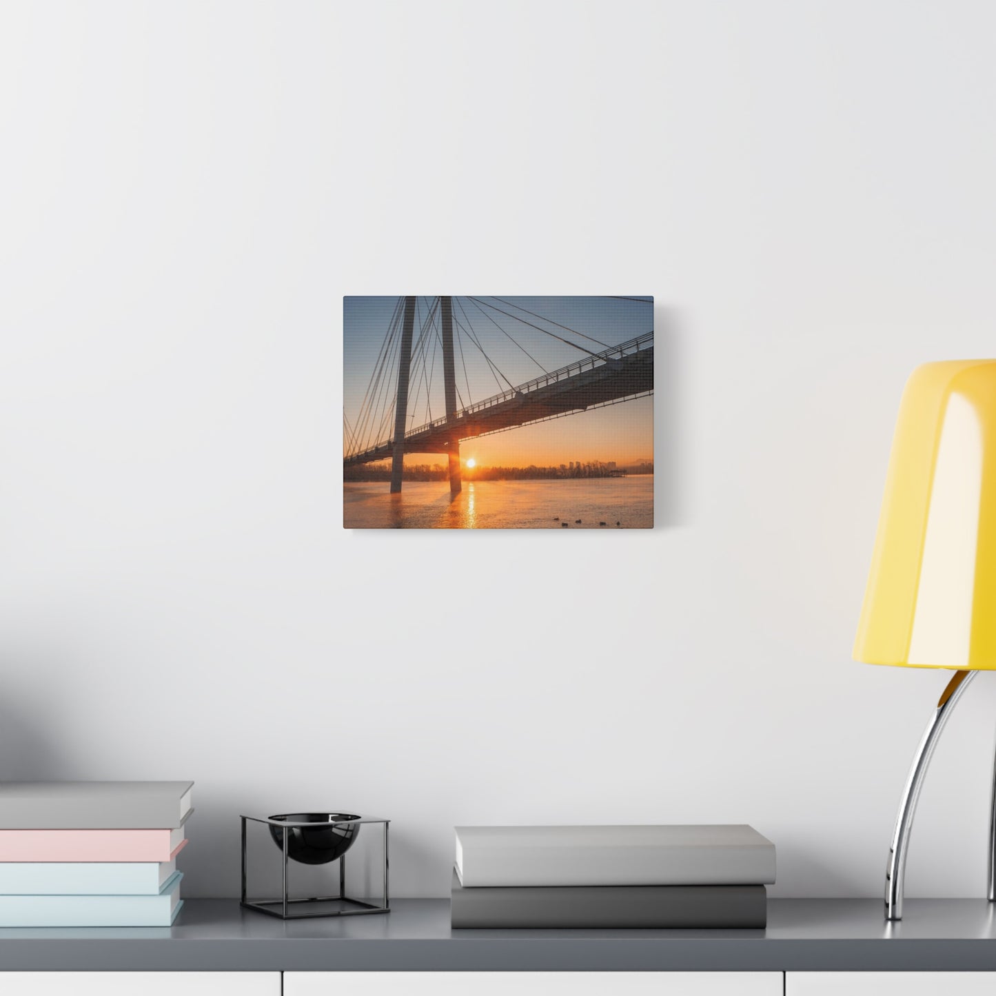 Sunrise Bridge Canvas Wall Art — Matte Stretched Canvas