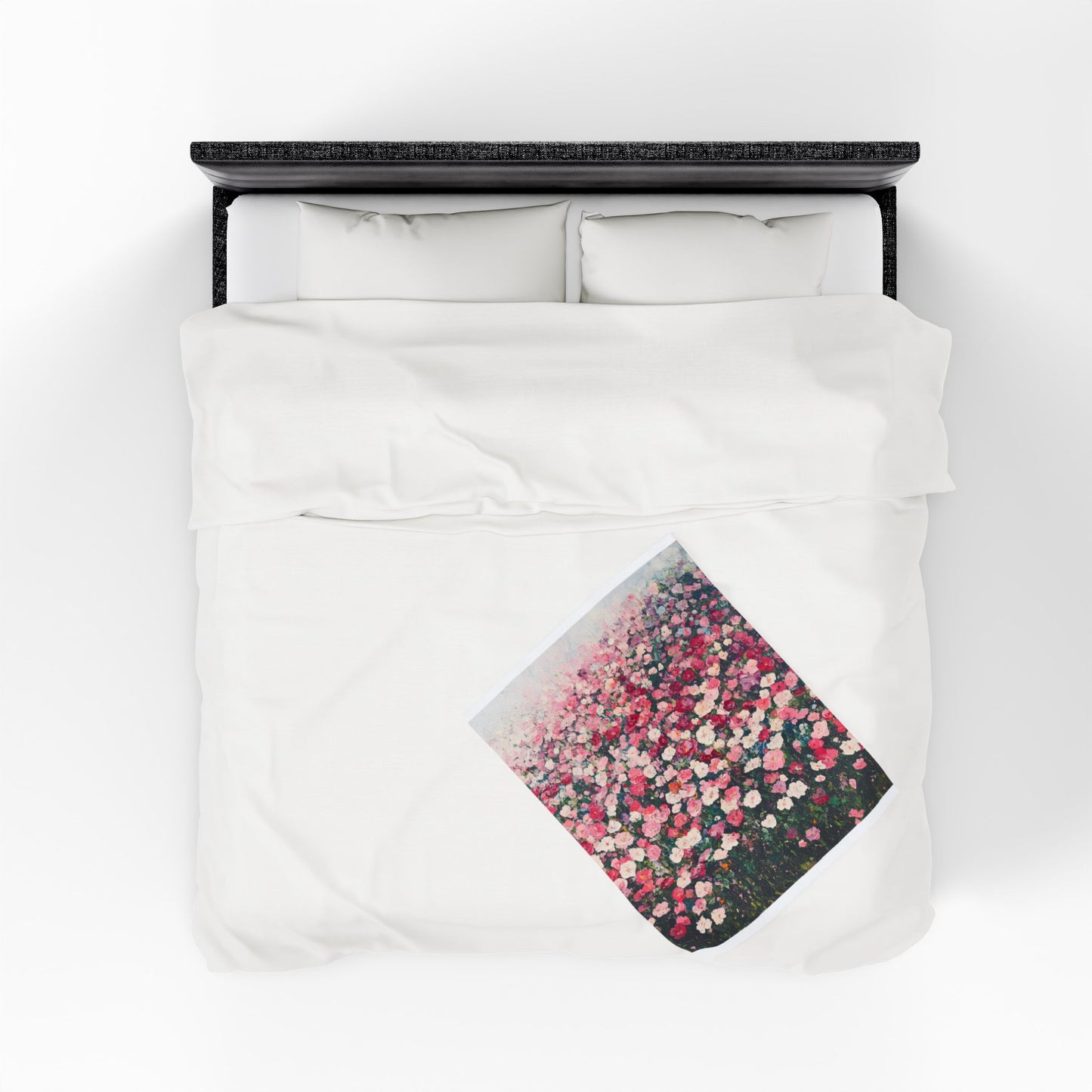 Floral Velveteen Plush Blanket, Cozy Home Decor, Gift for Her, Birthday Present, Ideal for Relaxing and Snuggling