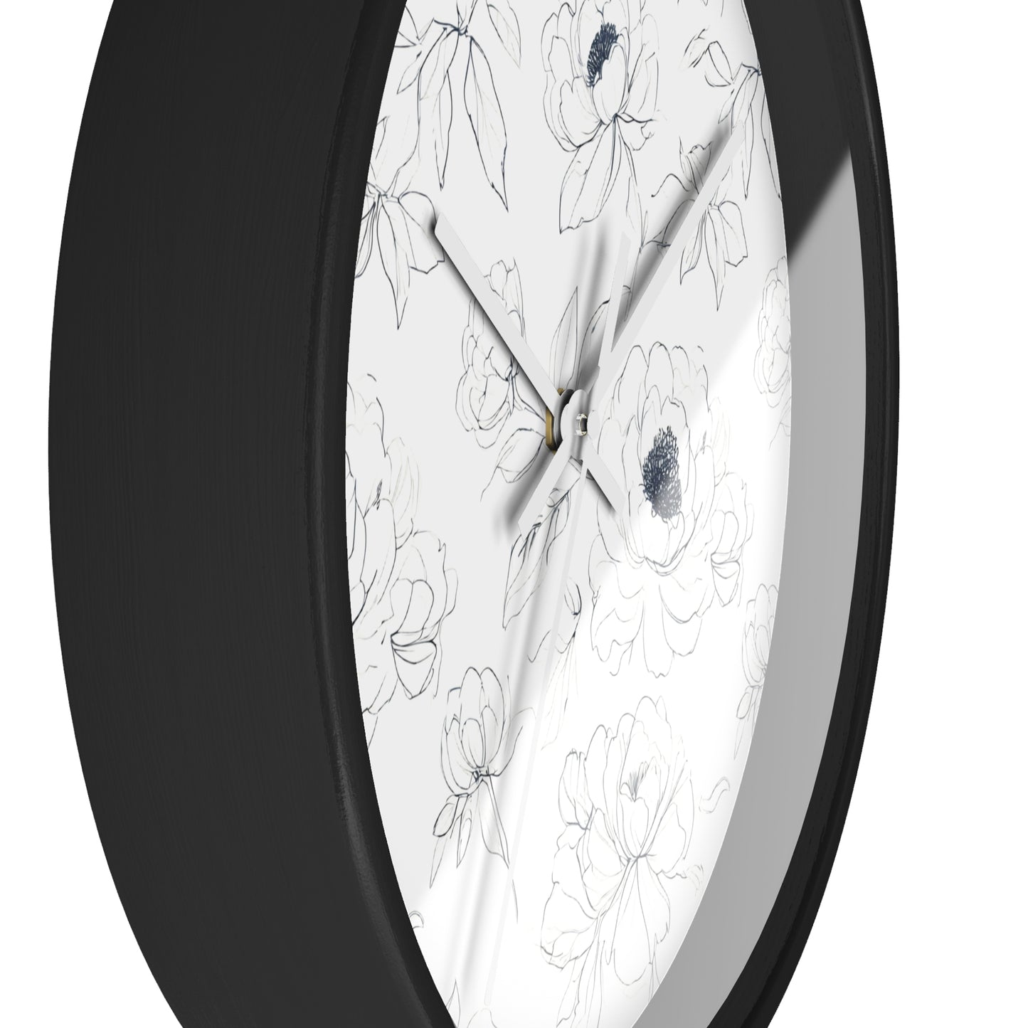 Elegant Floral Wall Clock, Modern Home Decor, Gift for Her, Kitchen Wall Art