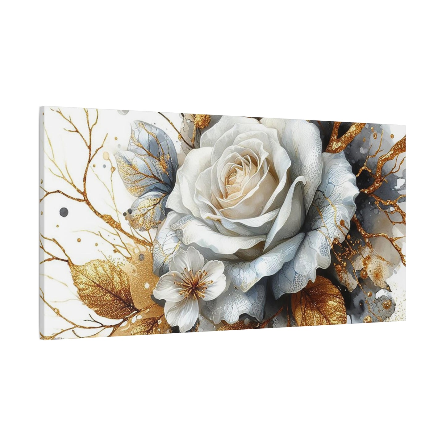 Matte Canvas, Stretched, 1.25" - Gold and Black