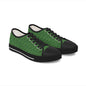 Green Texture Low Top Sneakers — Women's Casual Canvas Shoes
