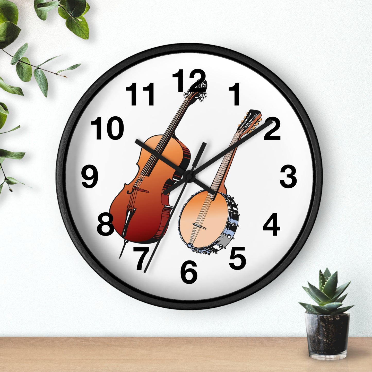 Musical Instruments Wall Clock, Perfect for Musicians, Home Decor, Gift for Music Lovers, Classroom Accents, Vibrant Art