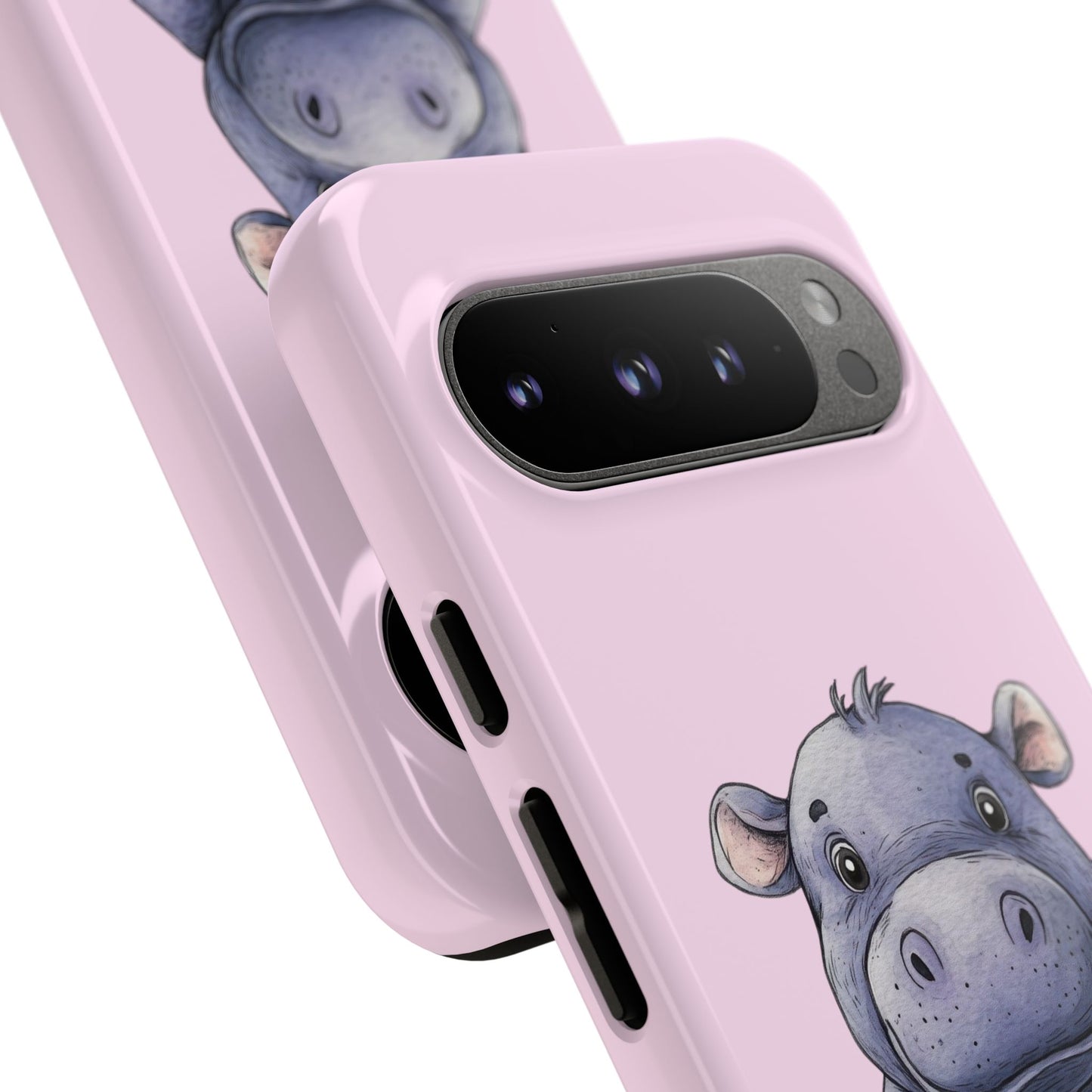 Cute Hippo Phone Case - Tough Cases, Animal Phone Cover, Kawaii Accessories, Gifts for Kids, Unique Tech Gear