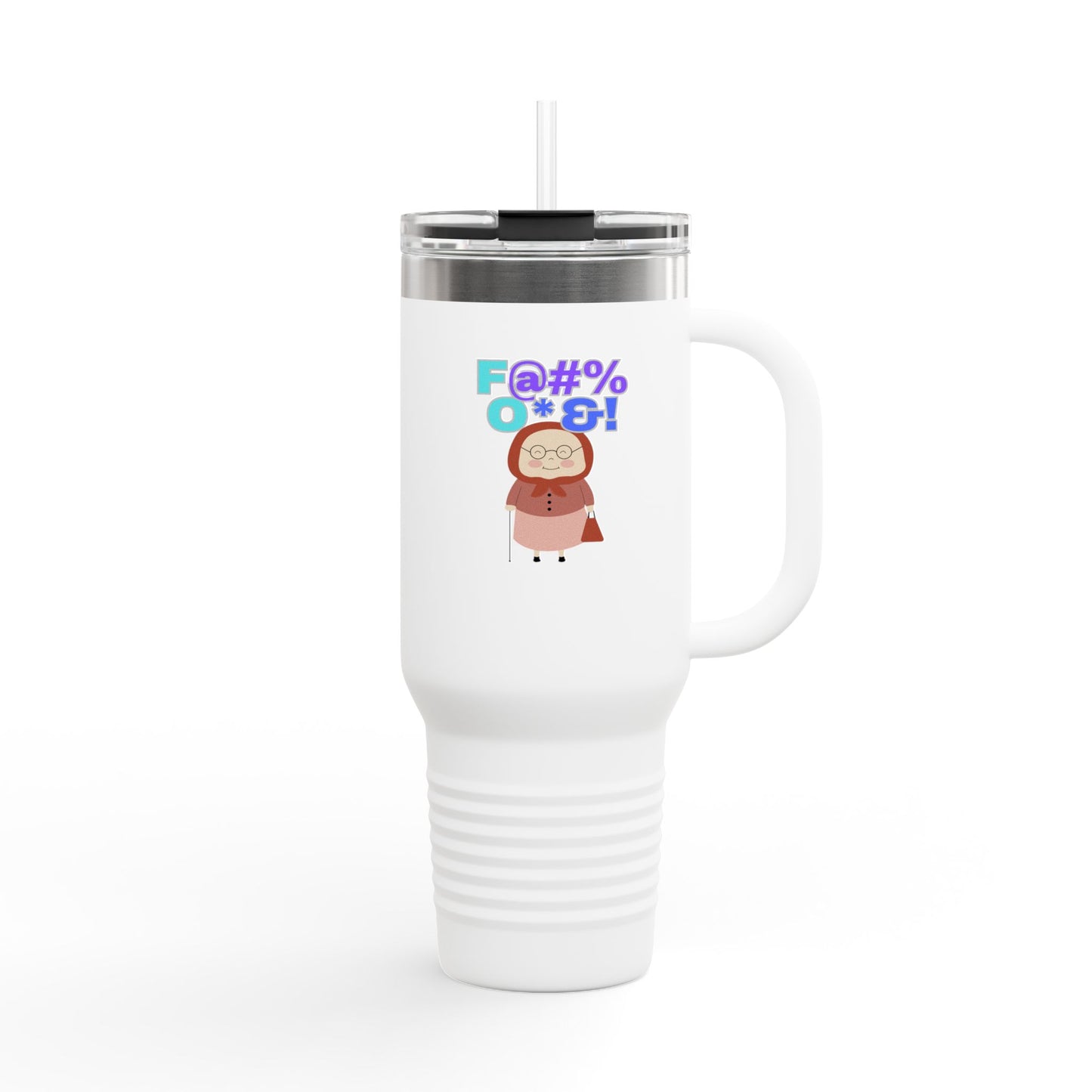 Funny Insulated Travel Mug, 40oz - Hilarious Grandma Design, Perfect Gift for Coffee Lovers, Road Trips, Birthdays, Everyday Use