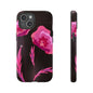 Floral iPhone Case | Tough Cases with Pink Poppy Design, Elegant Flower Phone Cover, Gift for Her, Spring Accessories, Chic Tech