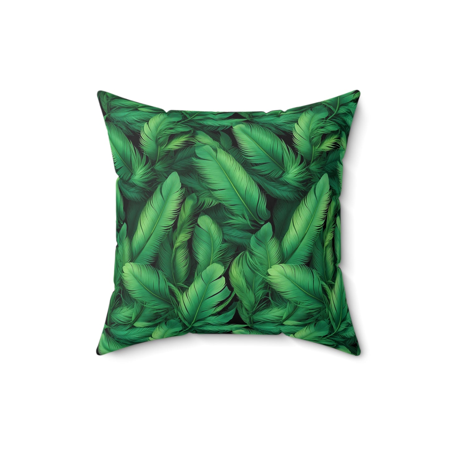 Tropical Leaf Pillow, Green Botanical Cushion, Home Decor, Boho Accent, Gift for Nature Lovers, Living Room Soft Furnishings