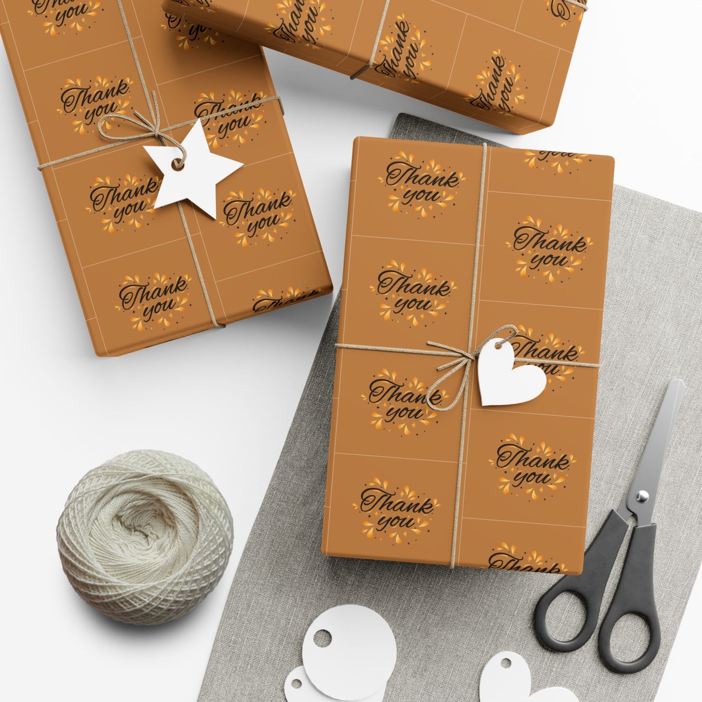 Gift Wrap Paper — 'Thank You' Confetti Pattern