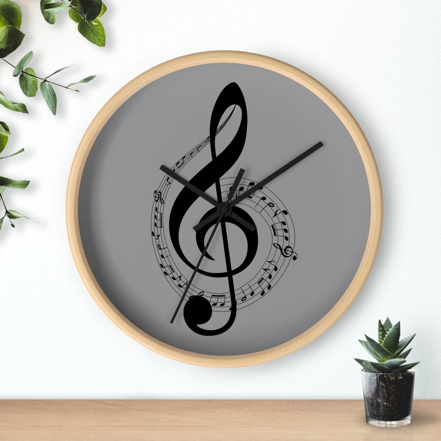 Musical Notes Wall Clock, Perfect Gift for Musicians, Home Decor