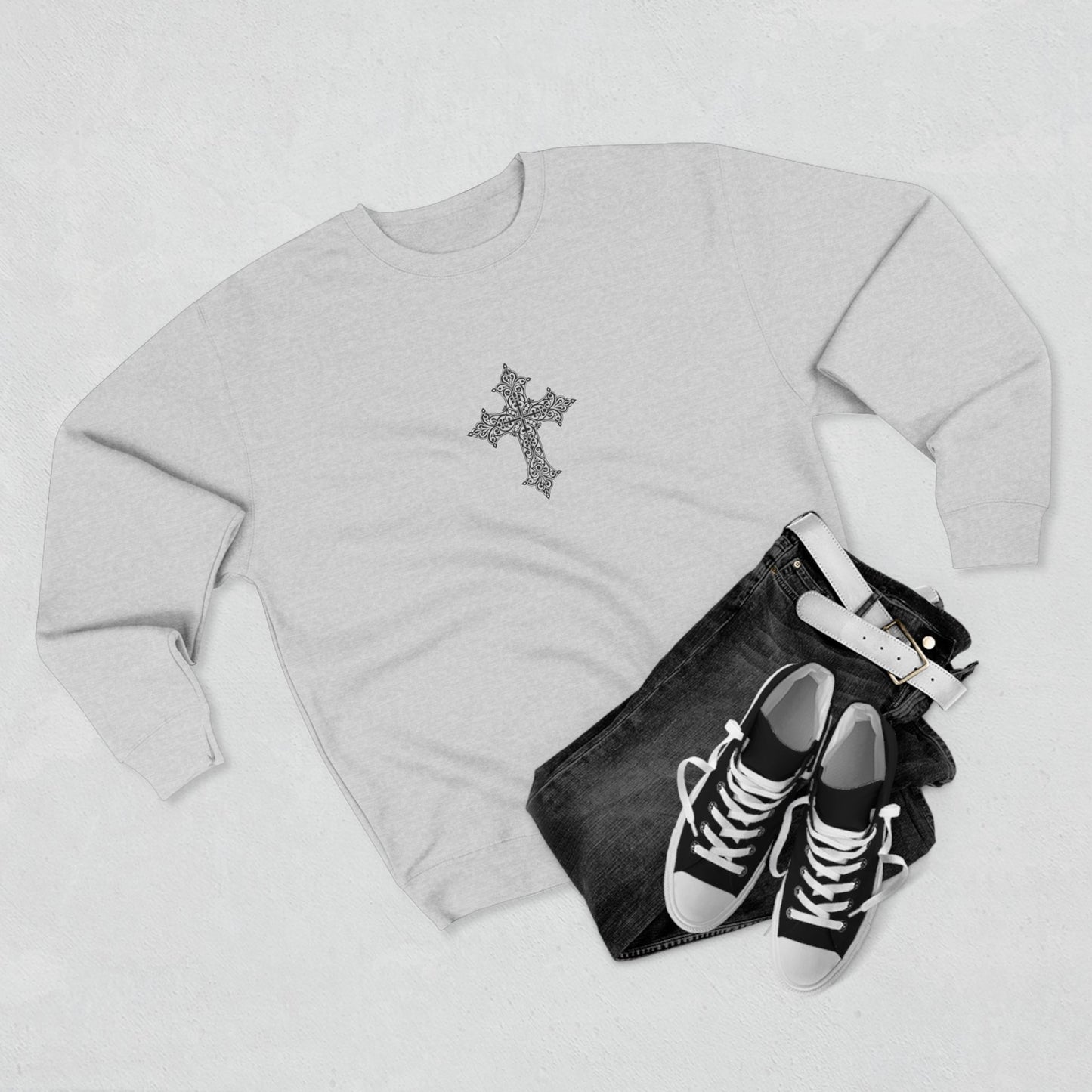 Stylish Unisex Crewneck Sweatshirt with Cross Design, Cozy Sweatshirt for Everyday Wear, Gift for Men and Women, Faith-Inspired [...]