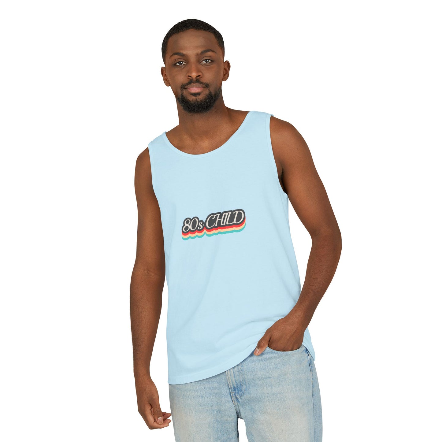 80s Child Unisex Tank Top | Retro Summer Wear, Vintage Style Shirt, Gift for 80s Lovers, Bohemian Fashion, Nostalgic Apparel