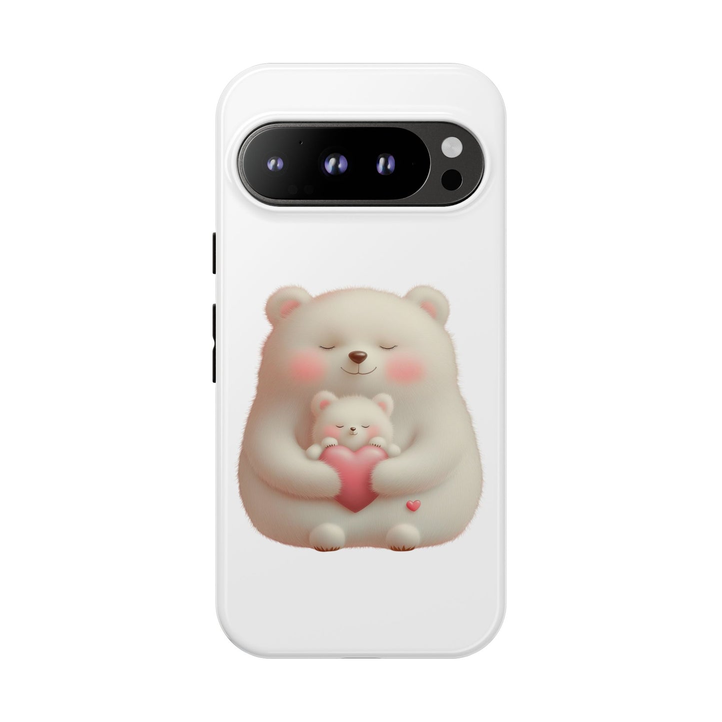 Cute Bear Phone Case, Tough Cases, Animal Lover Gift, Kids Accessories, Mother’s Day, Heartwarming Design