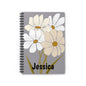 Floral Personalized Spiral Notebook | Cute Journal for Notes, Gift for Her, School Supplies, Travel Diary, Custom Name Notebook
