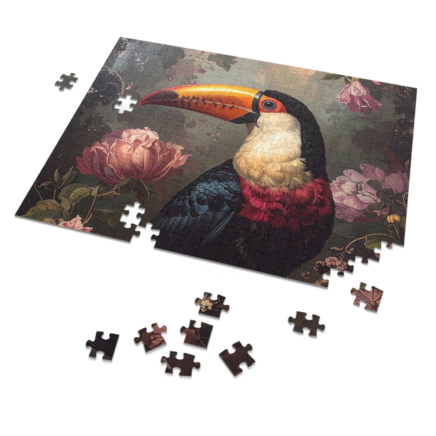 Vibrant Toucan Jigsaw Puzzle with Tin - Bird Lovers Gift, Home Decor, Family Activity, Tropical Art, Unique Presents