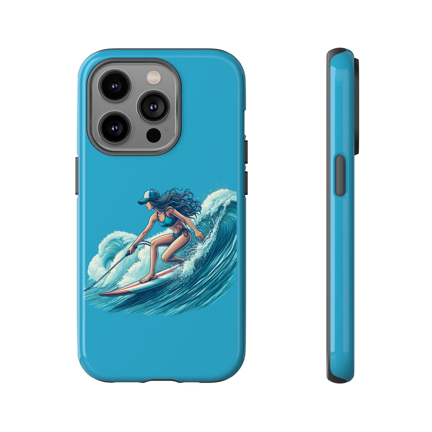 Surfing Phone Case, Coastal Vibes Phone Cover, Tough Cases for Beach Lovers, Ocean Art Phone Accessories, Summer Gift Idea