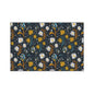 Floral Daisies Heavy Duty Floor Mat — Dark Botanical Entry Rug