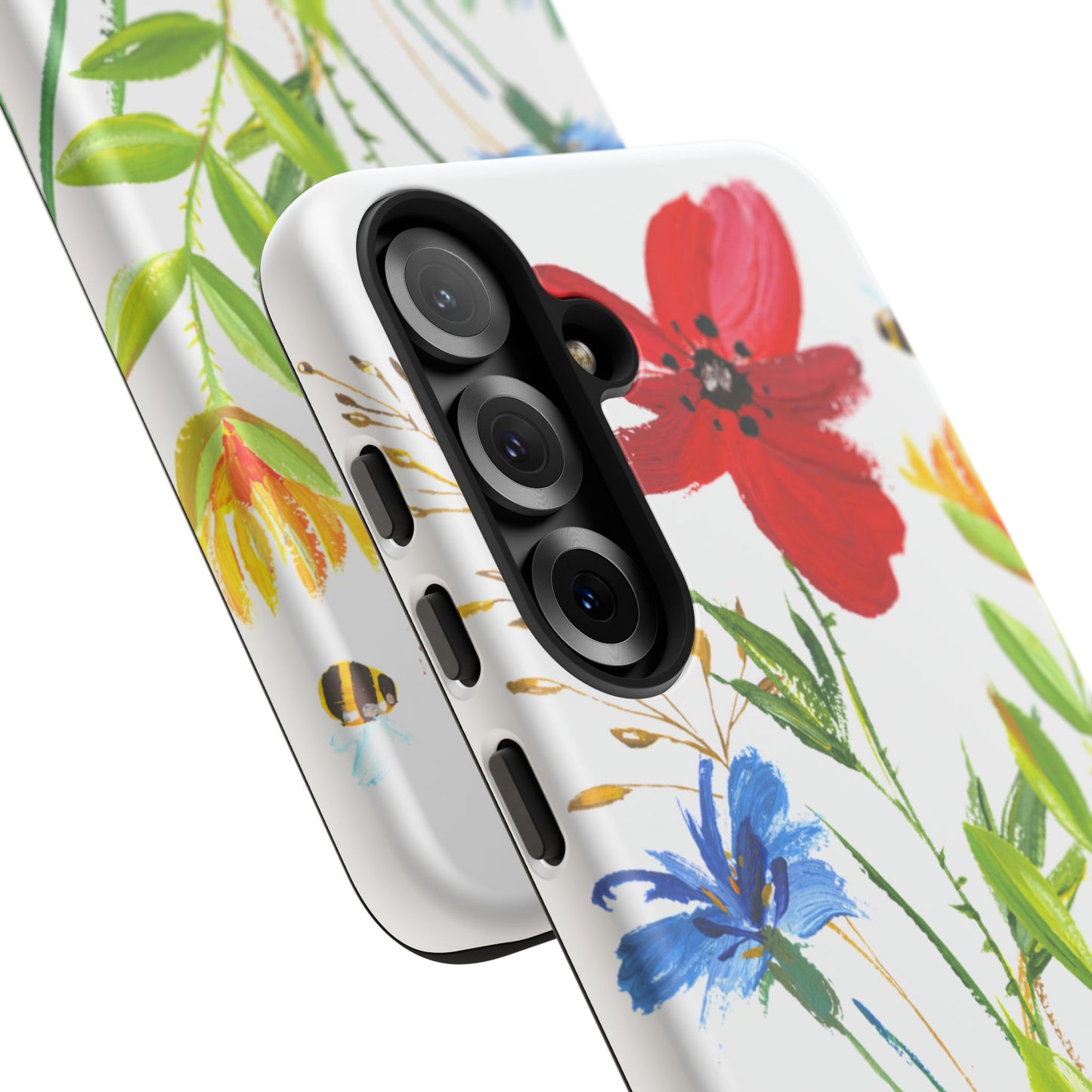 Floral Watercolor Tough Phone Case — Wildflower Bouquet Protective Cover