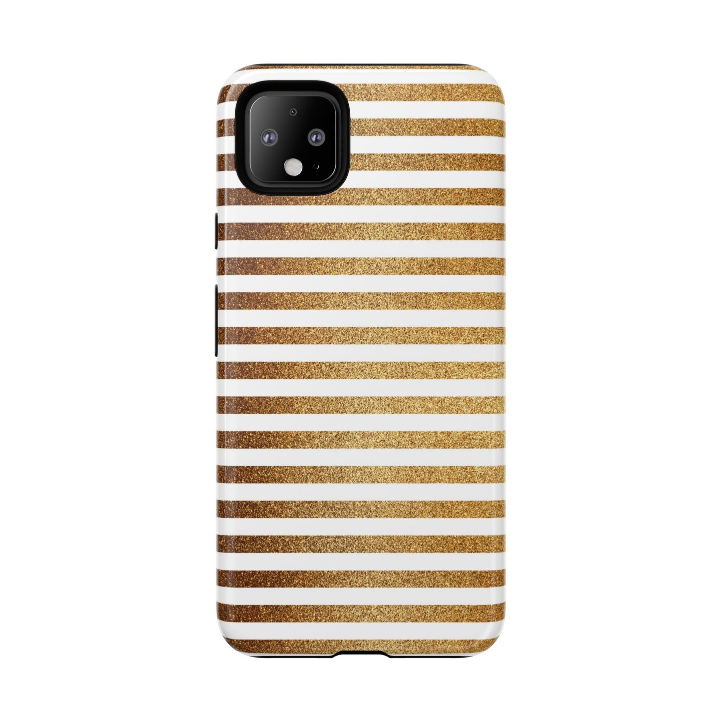 Glamorous Gold Striped Phone Case | Tough Cases, Stylish Phone Cover, Chic Accessories, Gift for Her, Fashionable Tech